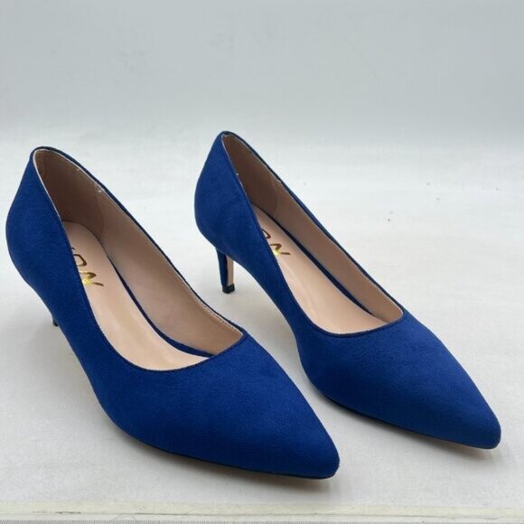 YDN Royal Blue Kitten Heels - Picture 4 of 8